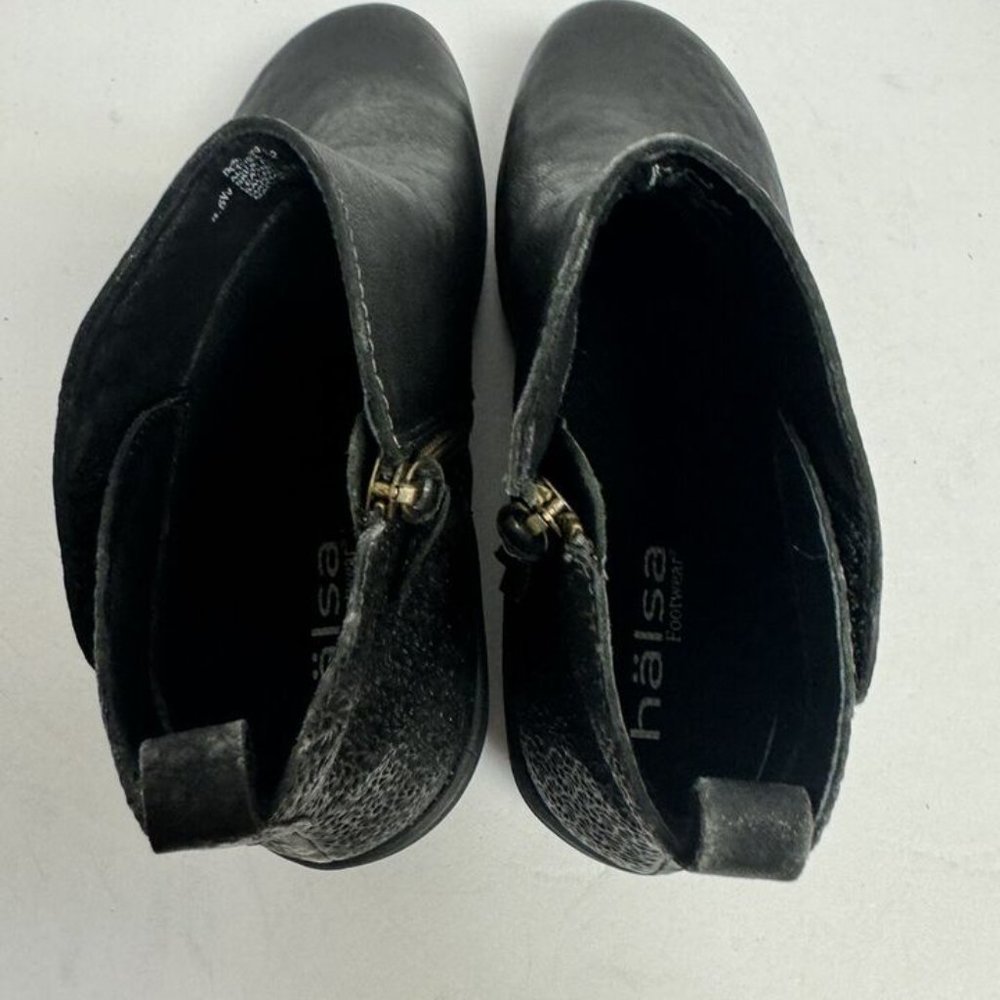 Halsa Womens Althea Boot Black Leather Size 8.5W - Picture 4 of 6